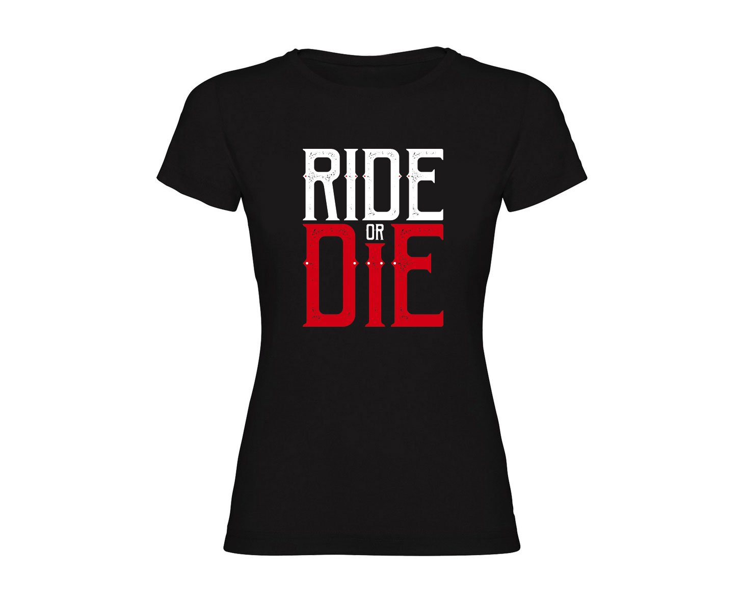RIDE OR DIE camiseta negra mujer