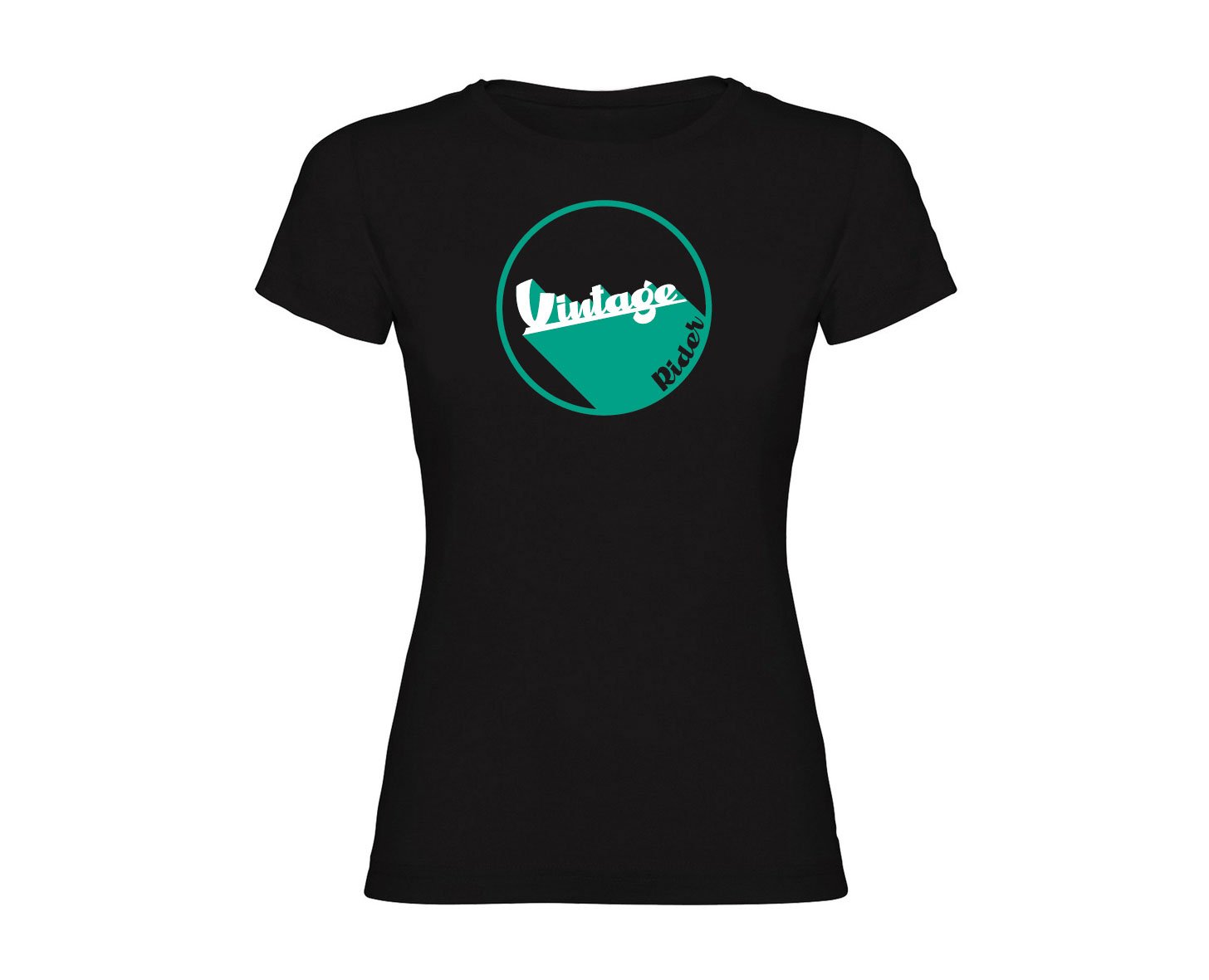 VINTAGE RIDER camiseta negra mujer