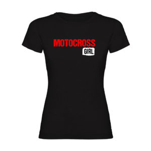 MOTOCROSS GIRL camiseta mujer negra