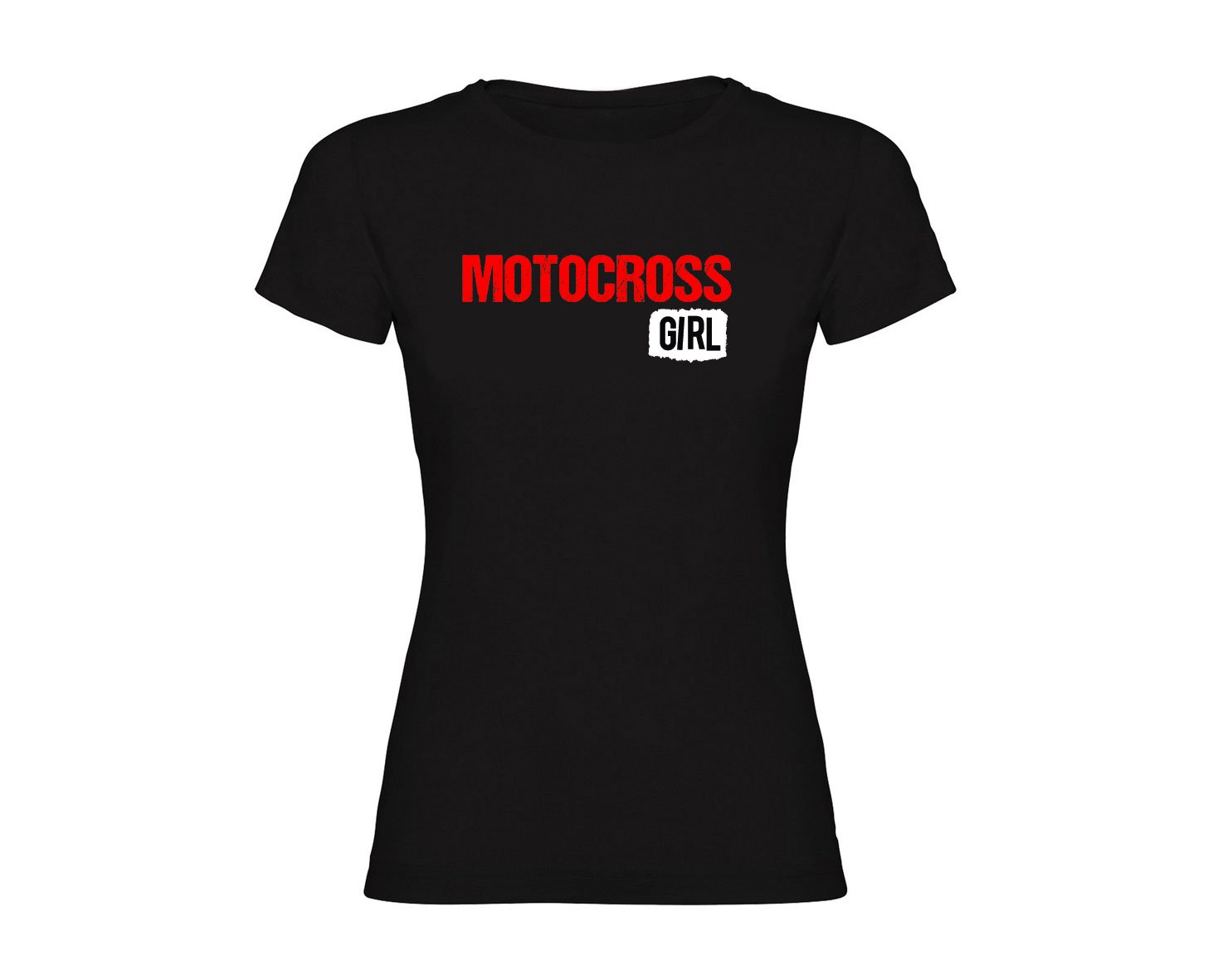 MOTOCROSS GIRL camiseta mujer negra